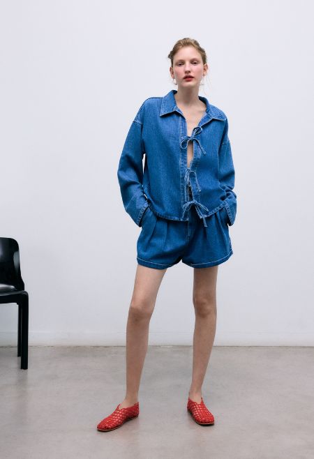 Our best-selling denim shorts are crafted from 100% Tencel for a soft, luxurious finish