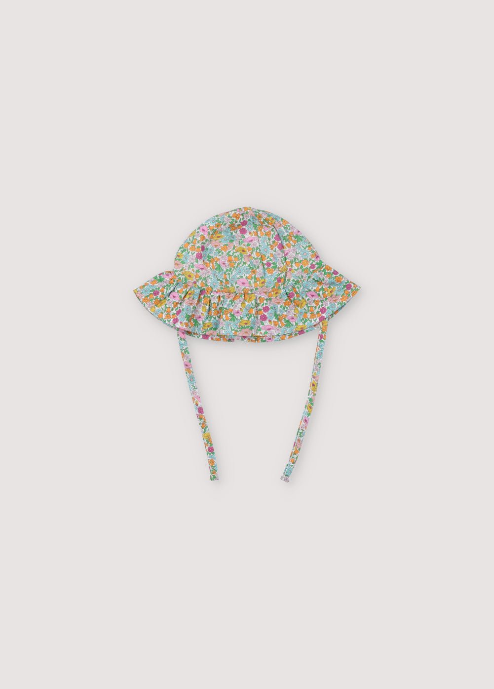 Andreas Baby hat in Liberty fabric with adjustable bows. Perfect to complete the Andreas Liberty look. Spring Summer Collection. The New Society. 