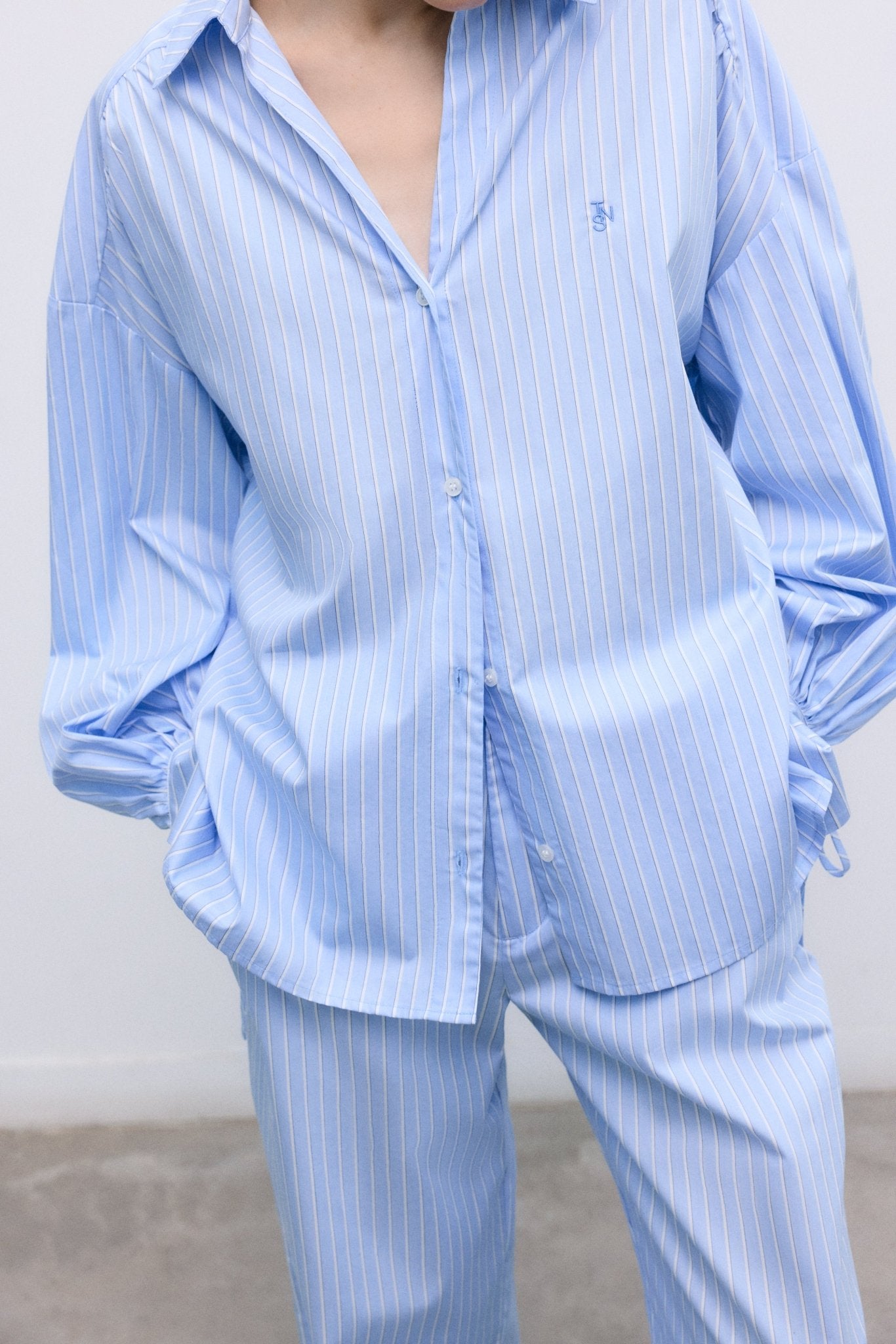 Aura 여성 셔츠 Vista 블루 스트라이프
