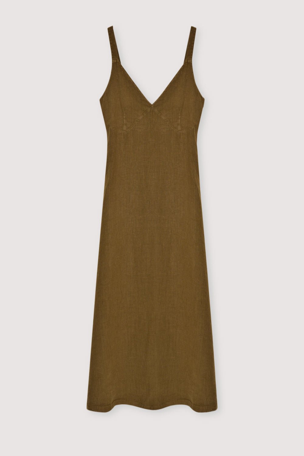 Bulbine Woman Dress Earthy Olive Bulbine Woman Dress Earthy Olive