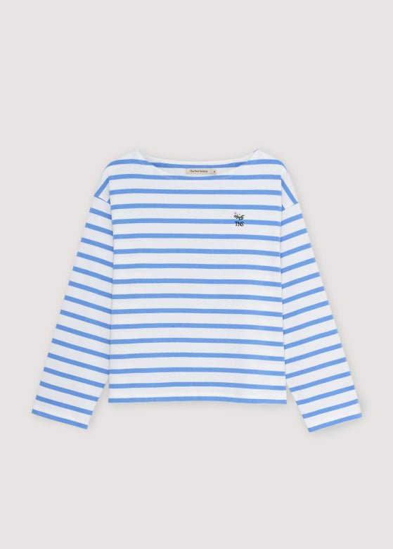 Burnet Teen T-Shirt Vista Blue Jersey Stripes_Samplingtee