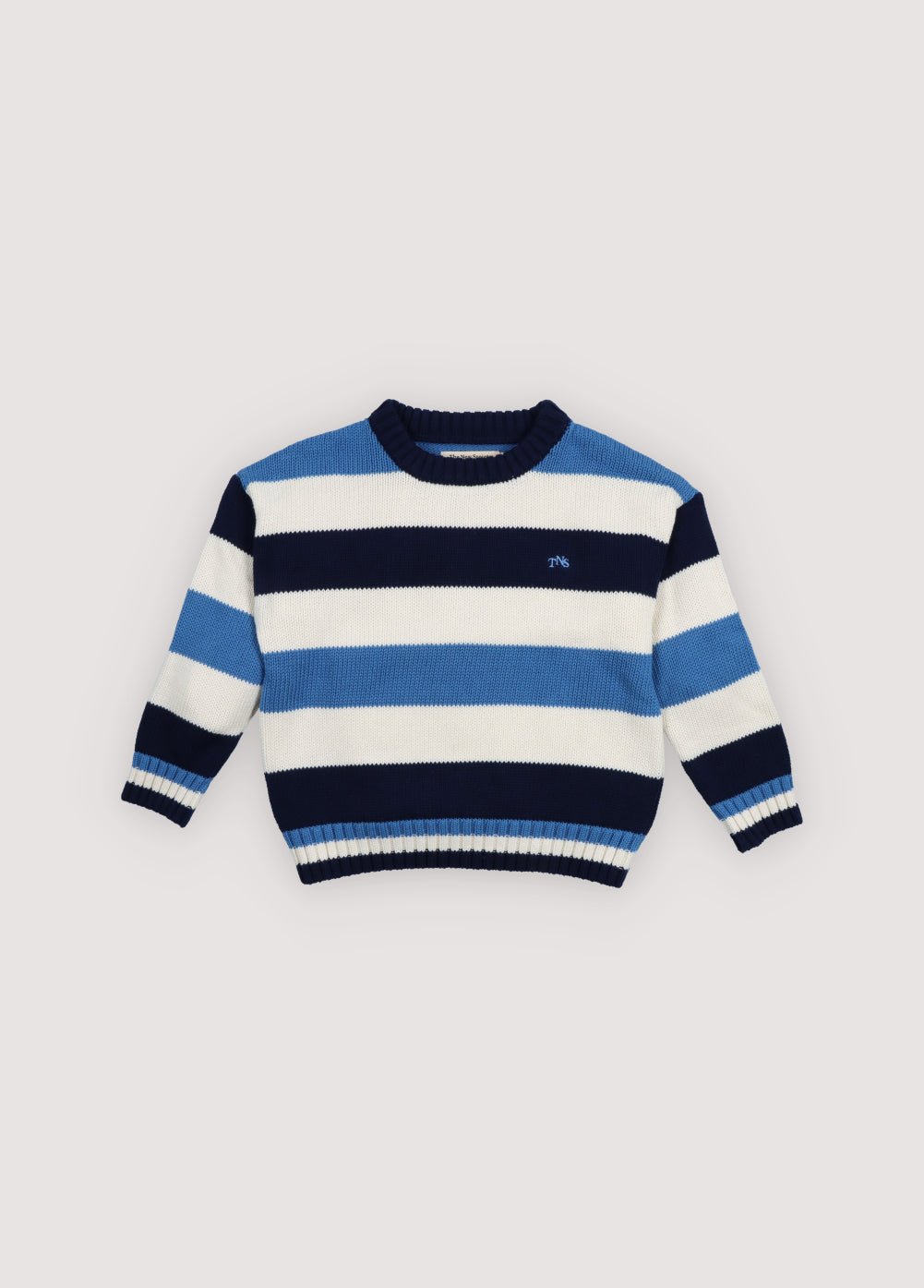 Our classic striped cotton knit featuring ribbed striped details that make this piece special and unique.