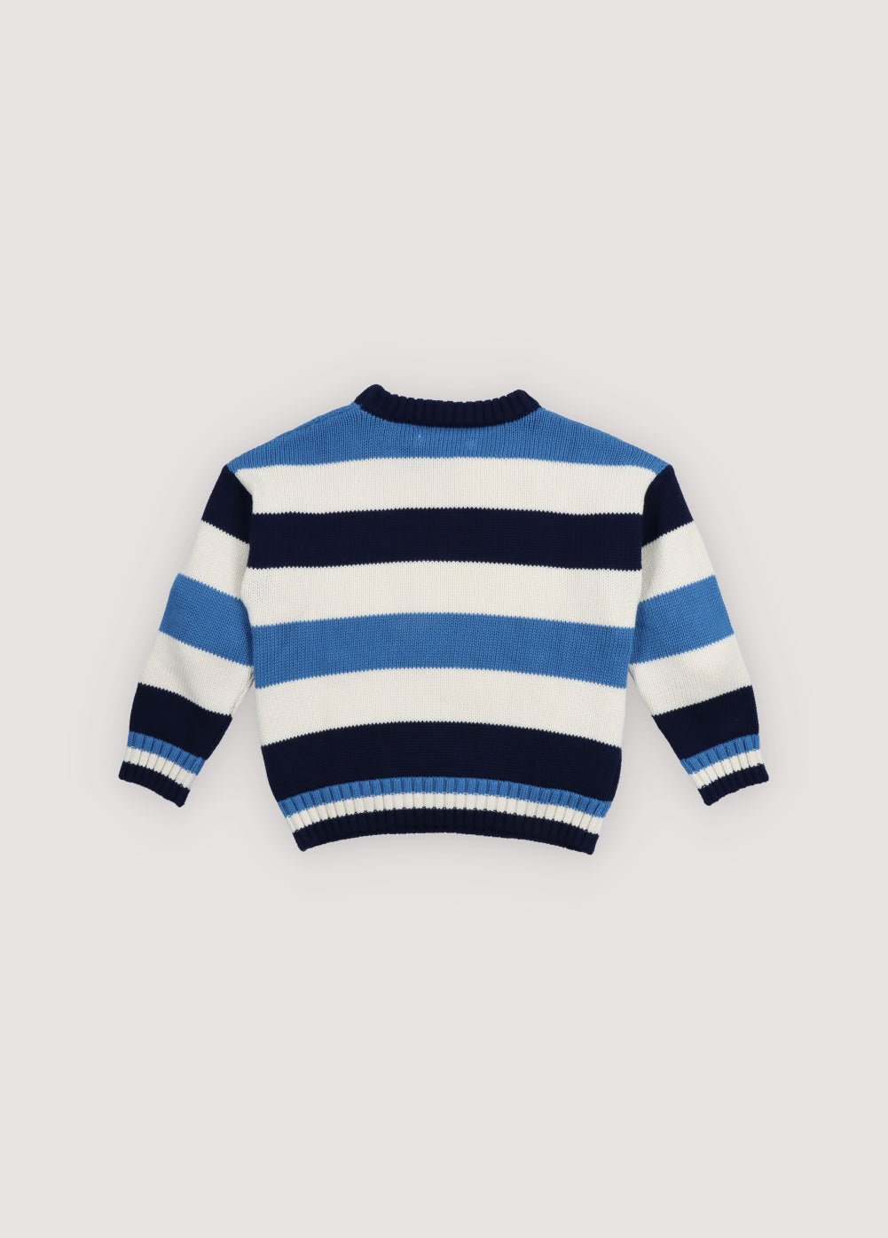 Our classic striped cotton knit featuring ribbed striped details that make this piece special and unique.