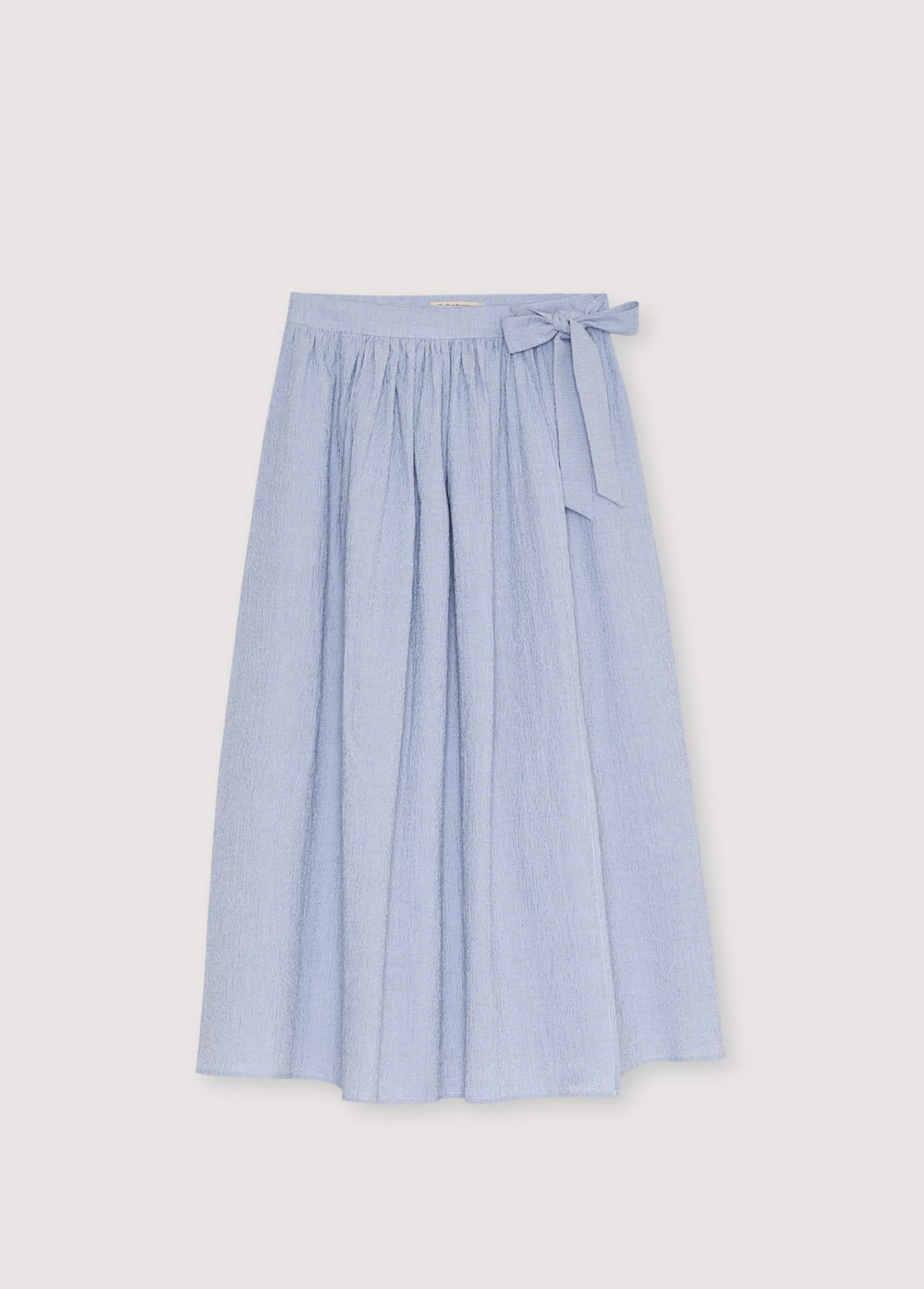 Bring a touch of timeless femininity to your wardrobe with this blue stripes skirt perfect for elevating both casual and polished looks