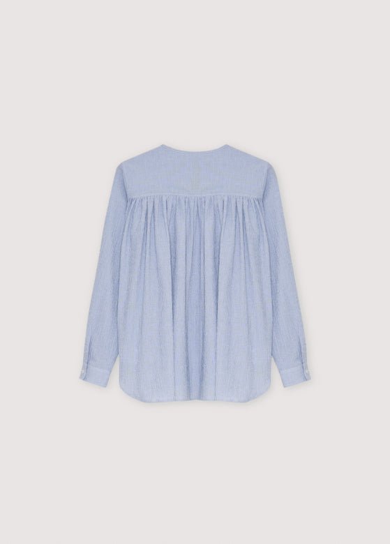 Cloe Woman Shirt Summer Midnight Pinstripes_Samplingshirt