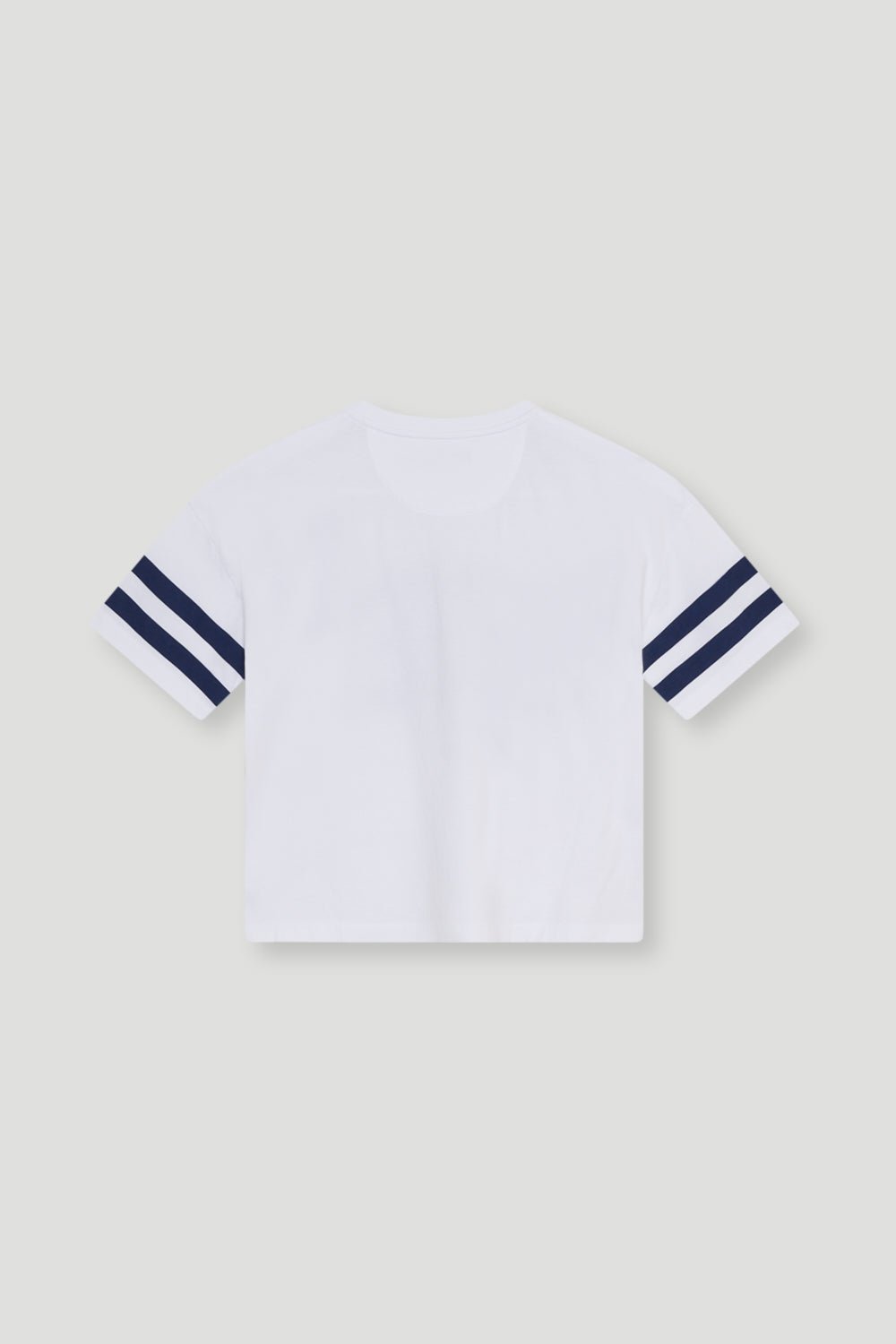 Soft and lightweight cotton jersey crop tee featuring contrast prints on the sleeves and a “Sweet” print on the front for a playful, contemporary look.