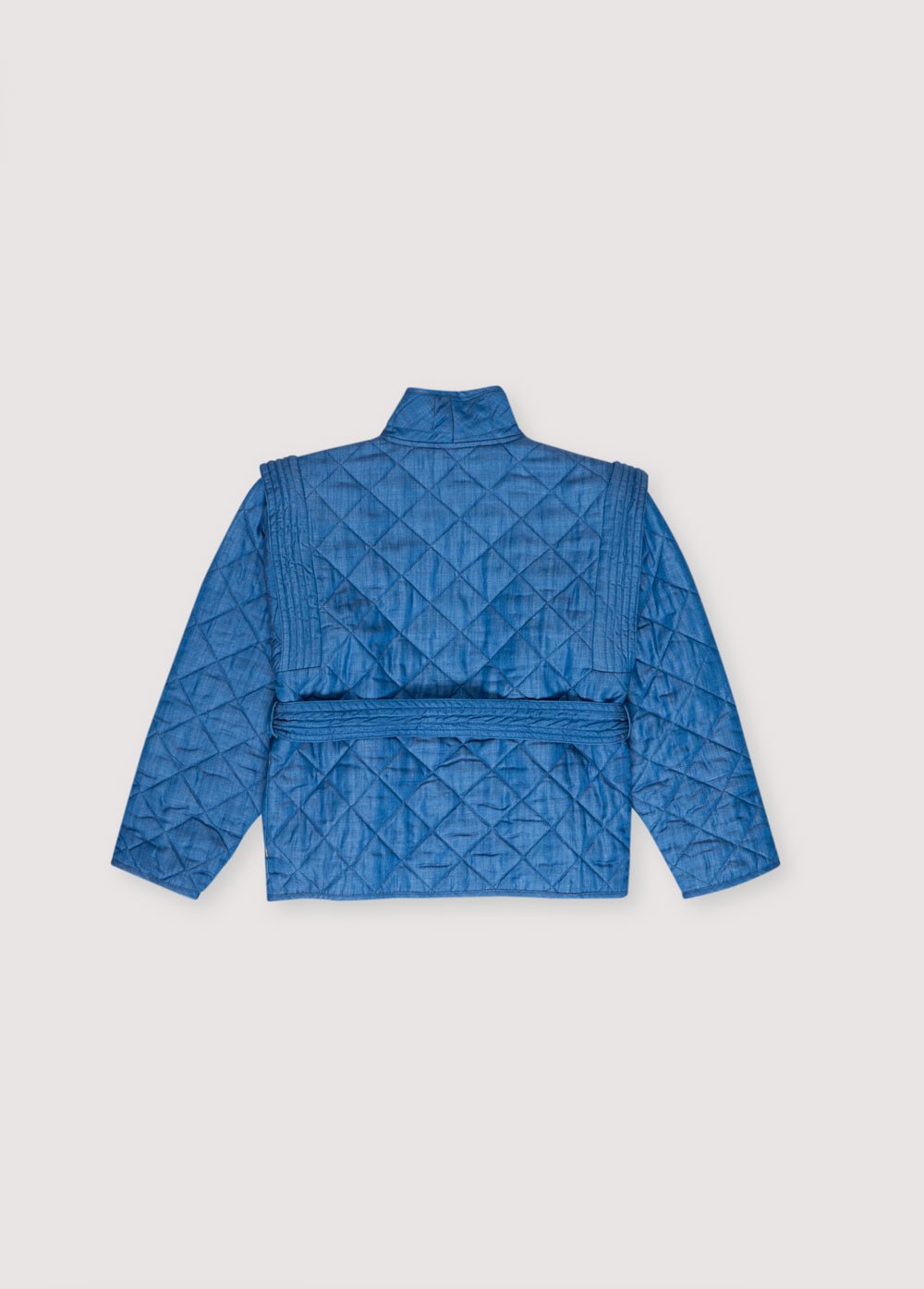 Eleni Teen Jacket, our bestseller jacket, now in 100% linen fabric with our hyacinth print and 100% lyocell denim.