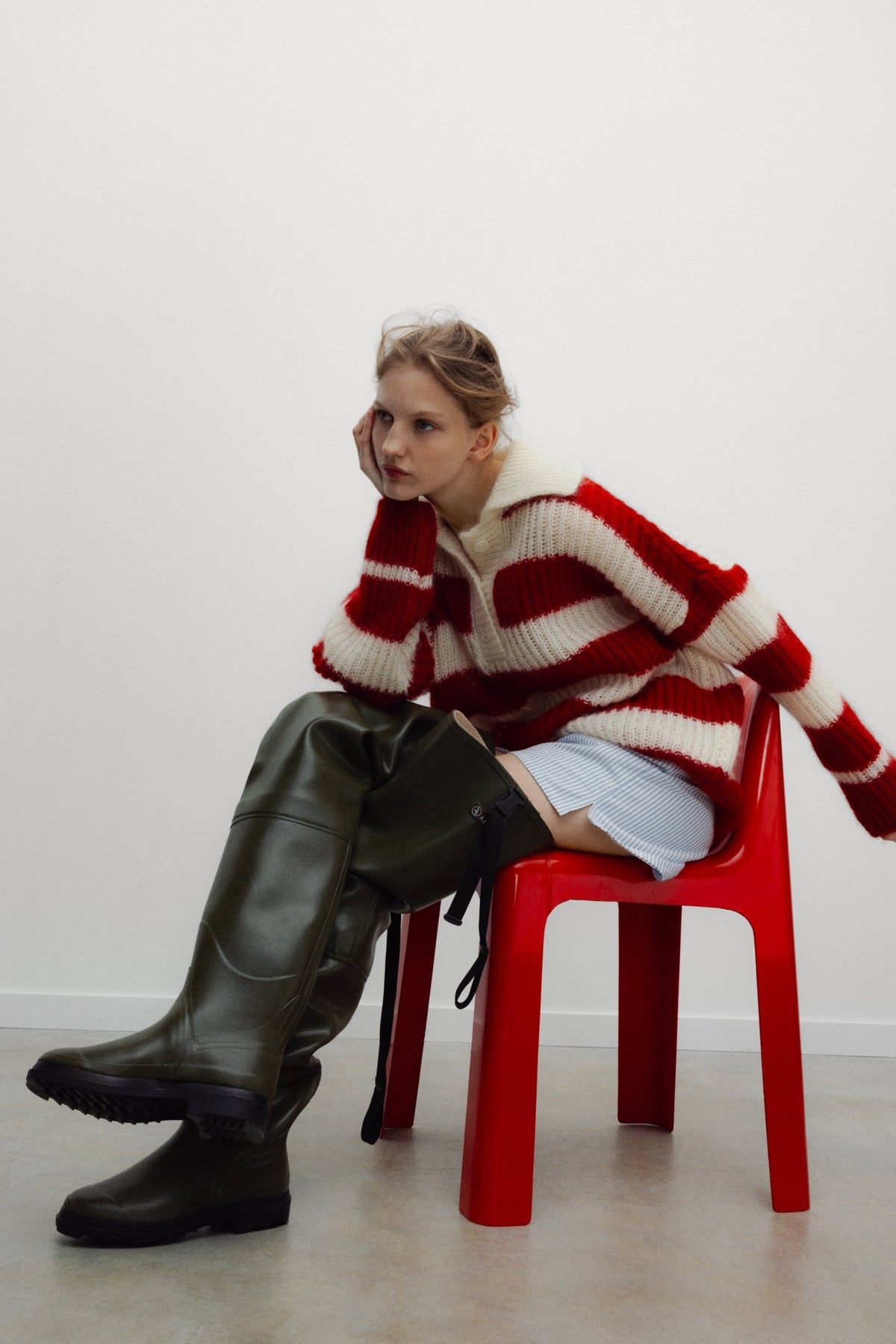 Ellie Woman Polo Chinese Red StripeJumper
