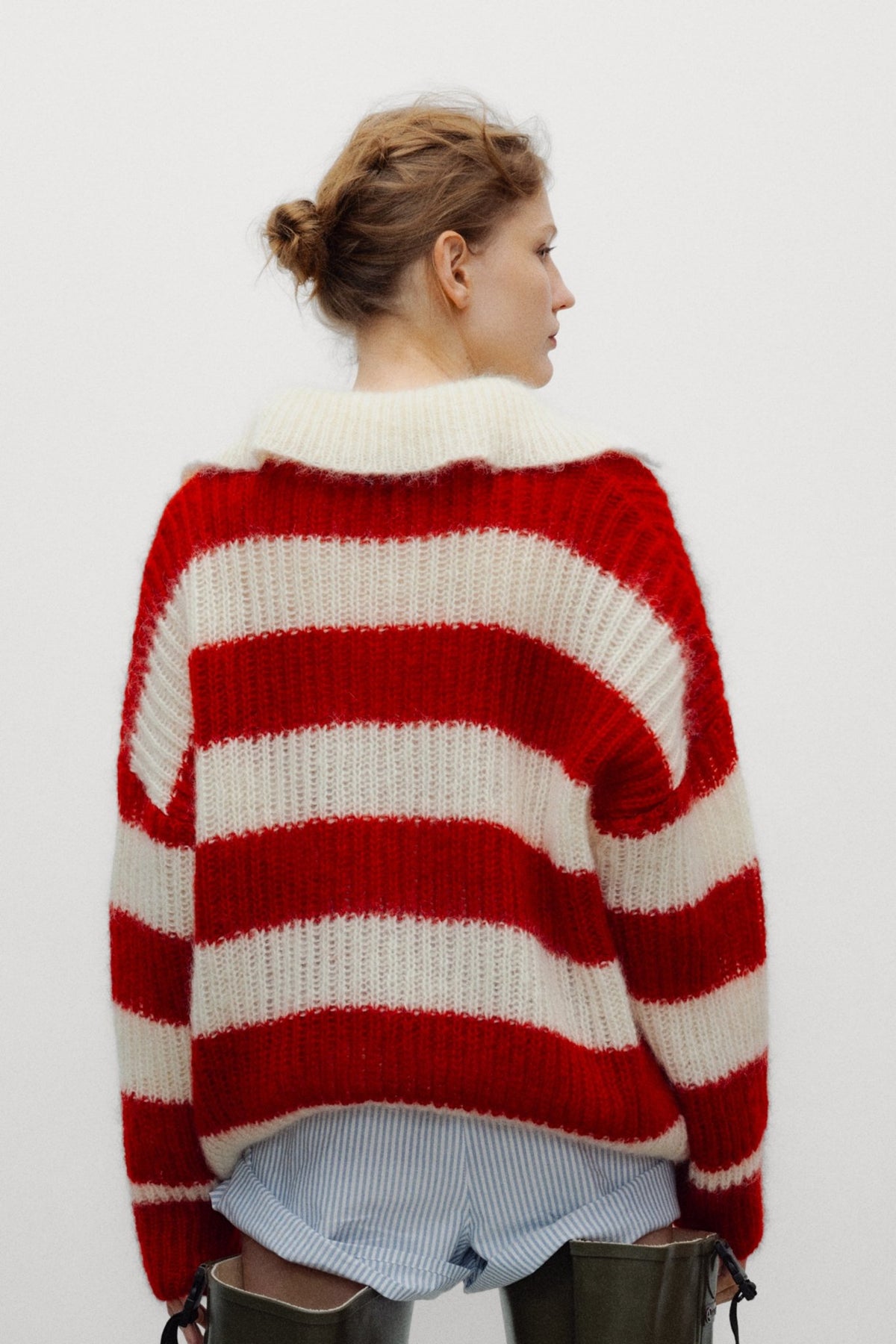 Ellie Woman Polo Chinese Red StripeJumper