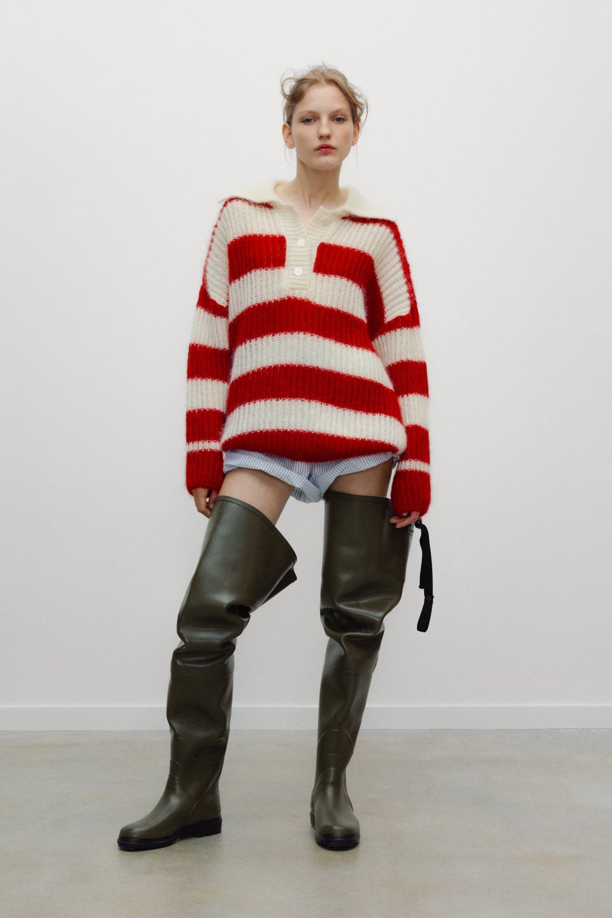 Ellie Woman Polo Chinese Red StripeJumper