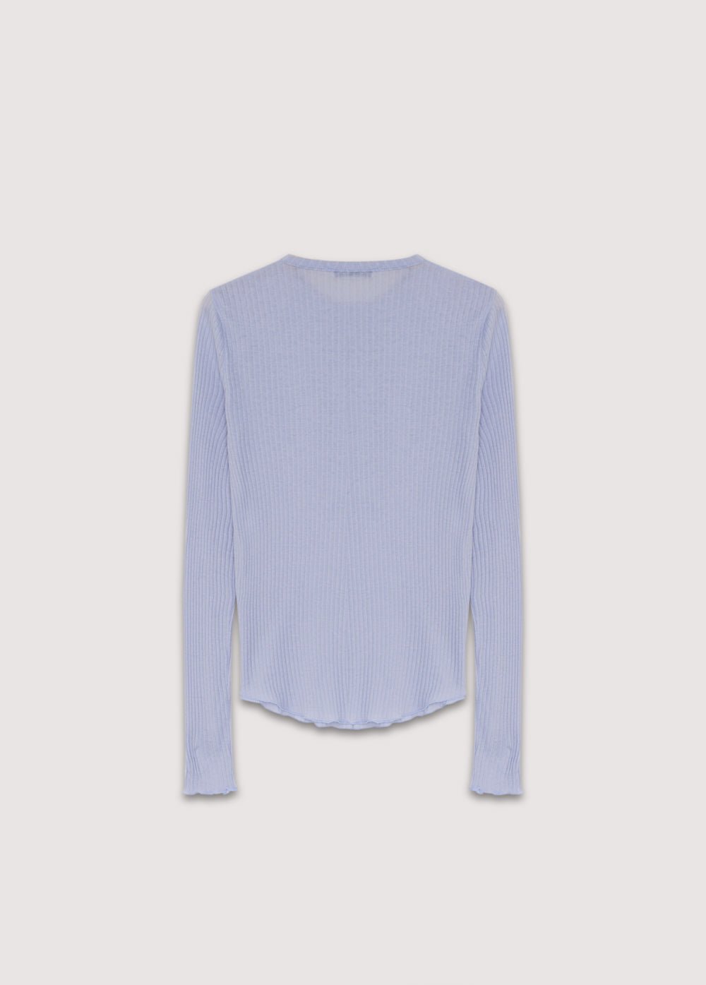 T-shirt slim en coton côtelé, avec col et patte de boutonnage côtelés, doté de boutons ton sur ton.
