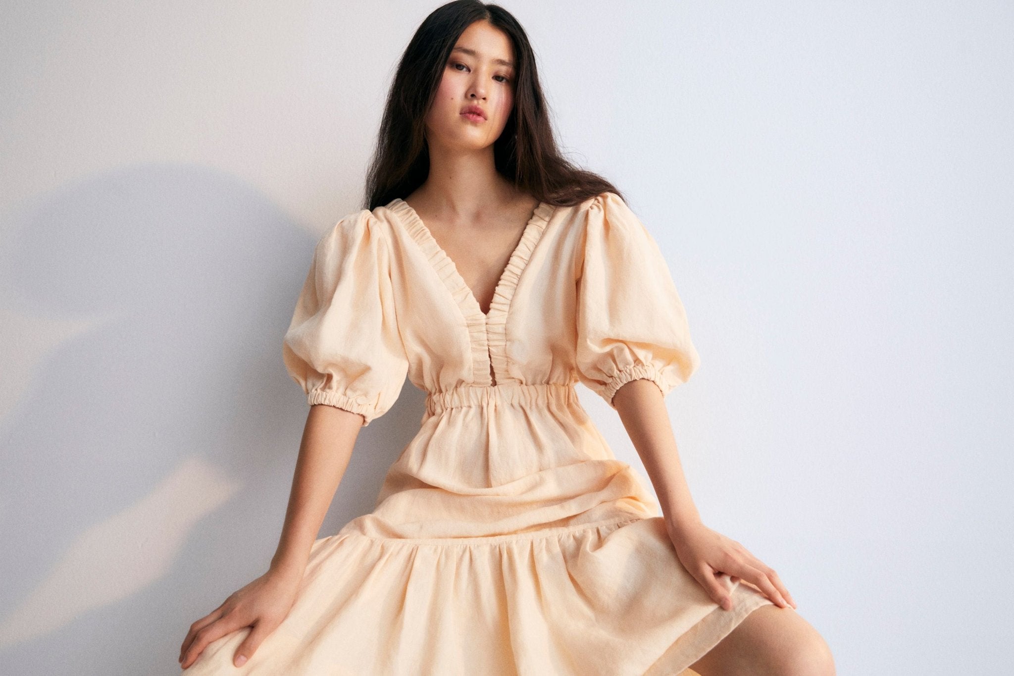 beige ladies dress Clearance! Palm tree beige dress