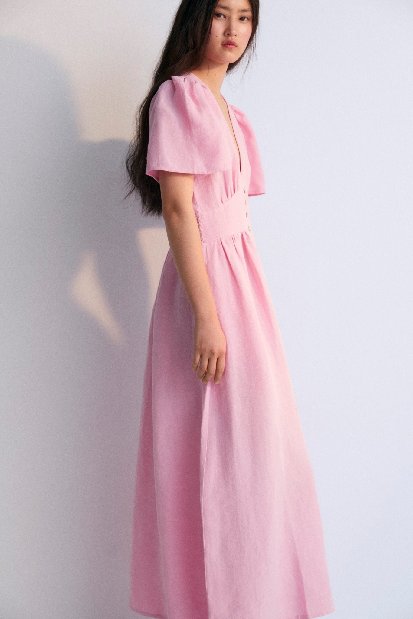 tie neck dress Hera Woman Dress Hibiscus