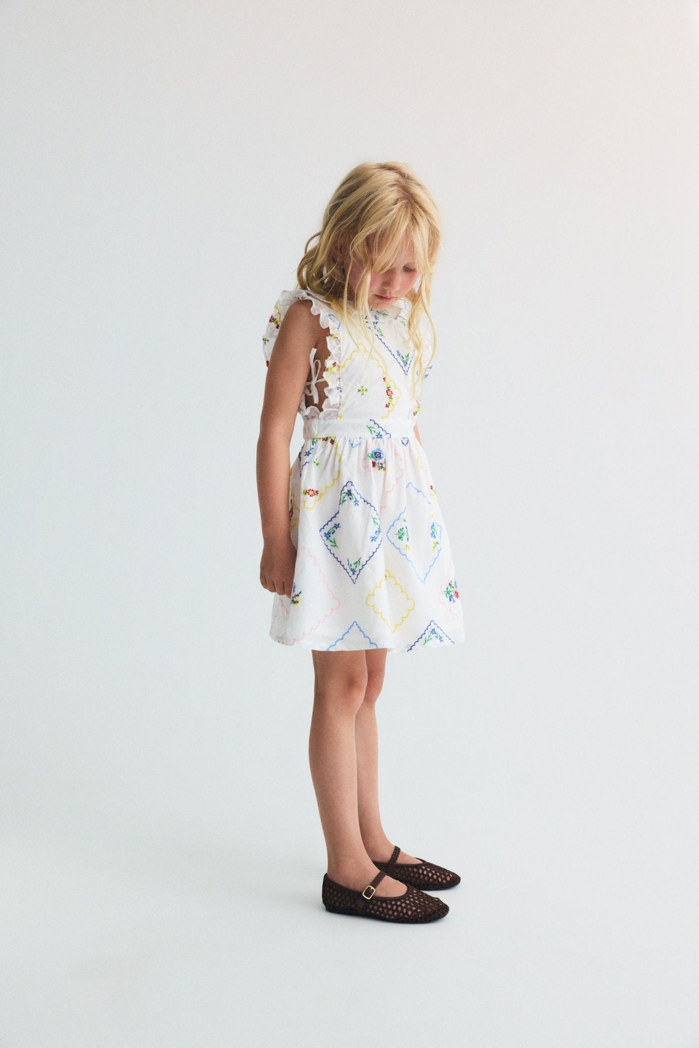 multicolor floral embroidered dress Luxury 3D Floral Multicolor Embroidery Flower Haute Couture 3D Flower Dress Lace Fabric