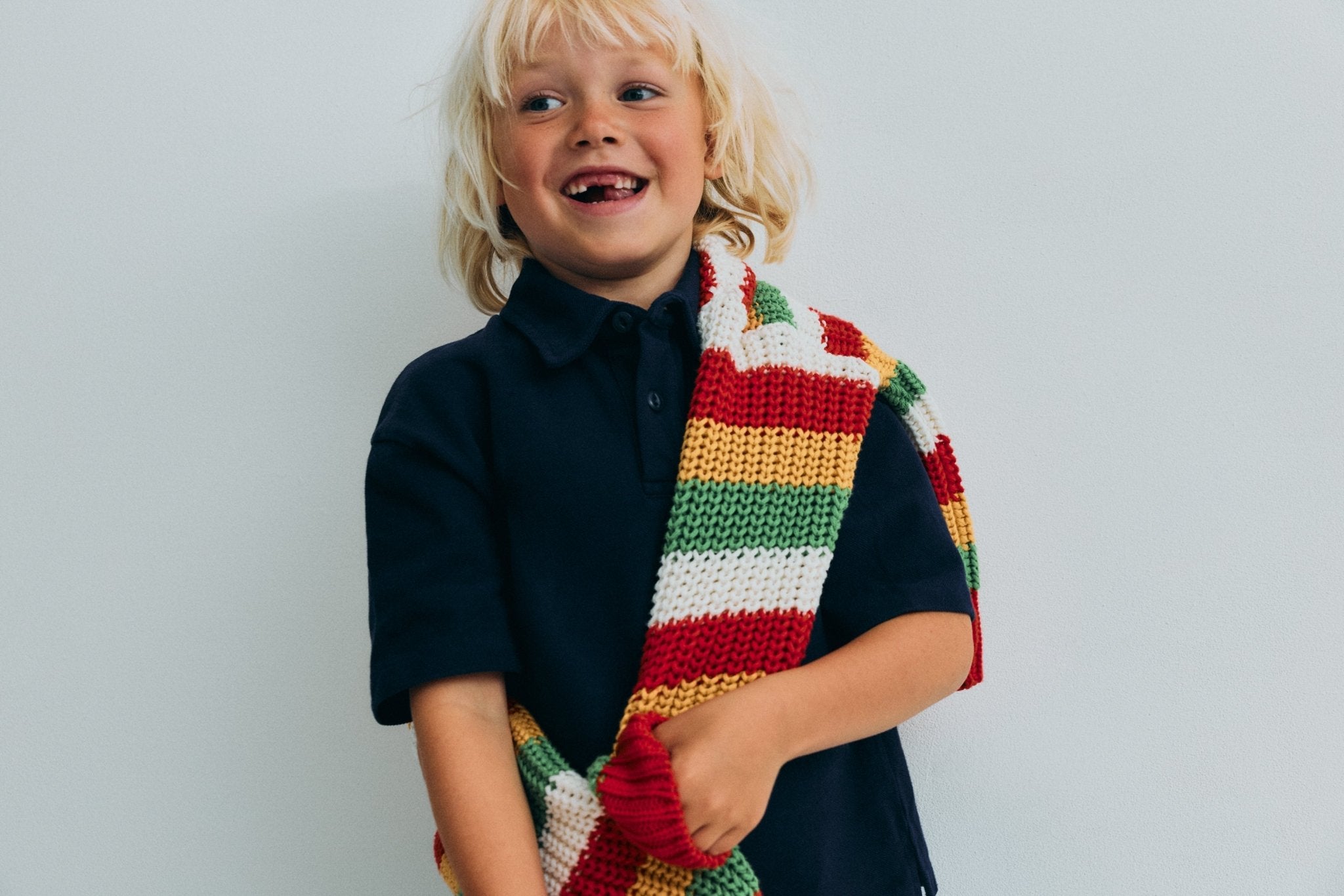 Lantana Jumper Tulip Red Knit Stripes