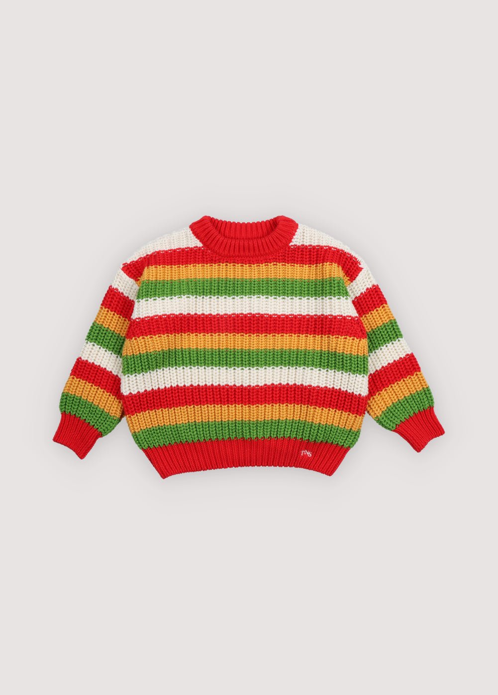 Lantana Jumper Tulip Red Knit Stripes