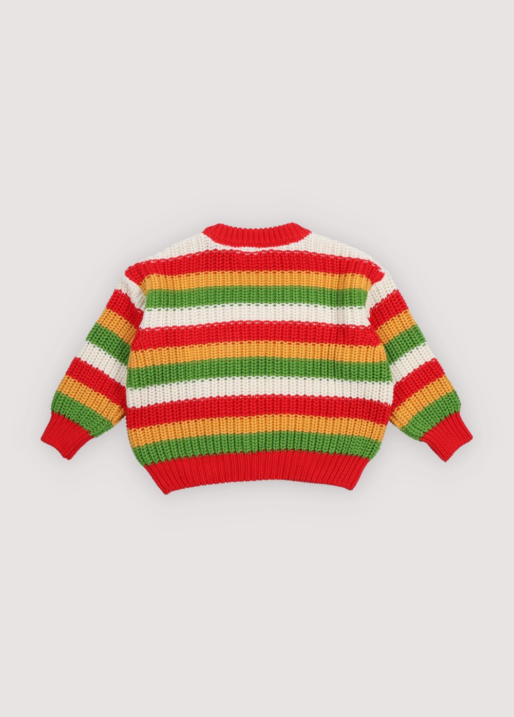 Lantana Jumper Tulip Red Knit Stripes