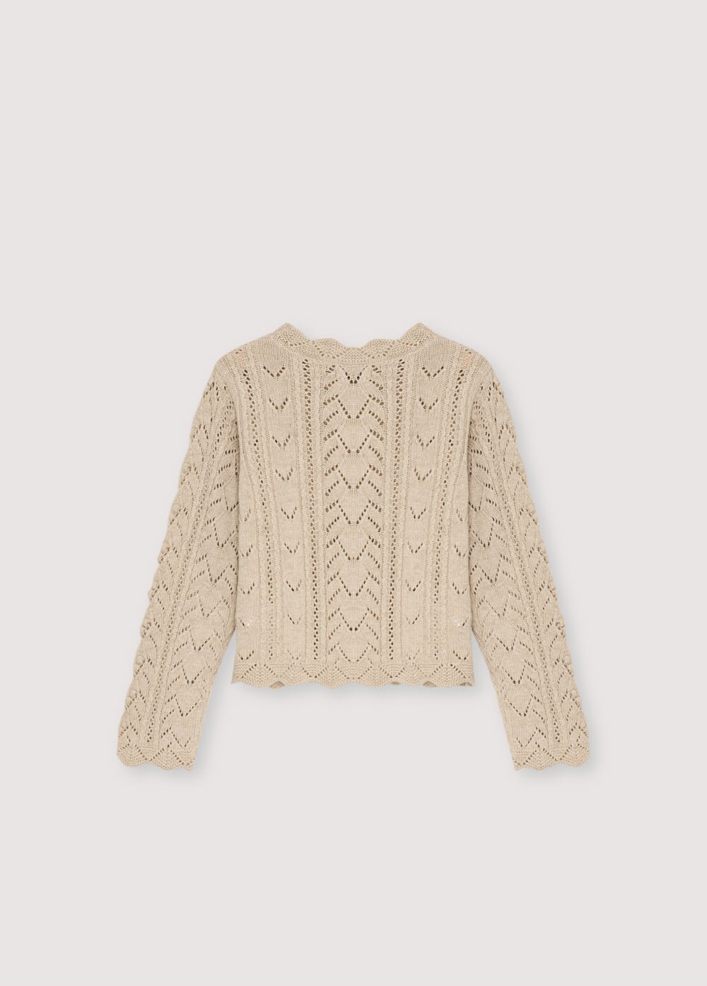 Dieser weiche und raffinierte Strickpullover in Moonlight White ist aus einer Mischung aus recyceltem Kaschmir und Wolle gefertigt.
