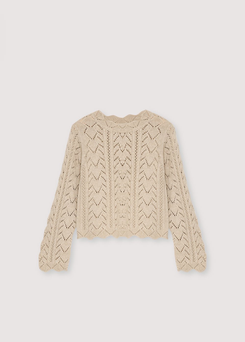 Dieser weiche und raffinierte Strickpullover in Moonlight White ist aus einer Mischung aus recyceltem Kaschmir und Wolle gefertigt.