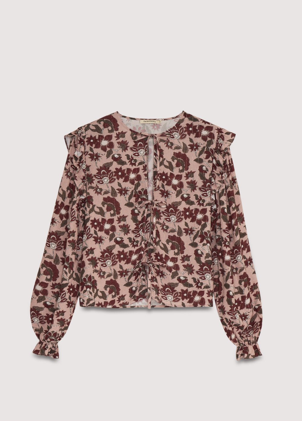 Blouse en viscose douce et légère avec l'imprimé exclusif Lua avec de subtils reflets lurex pour une touche de brillance.