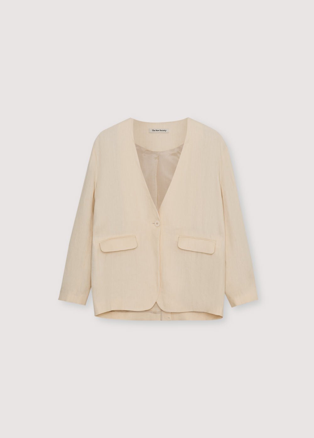 スペインの工房で作られたリネンとビスコースのブレザー。