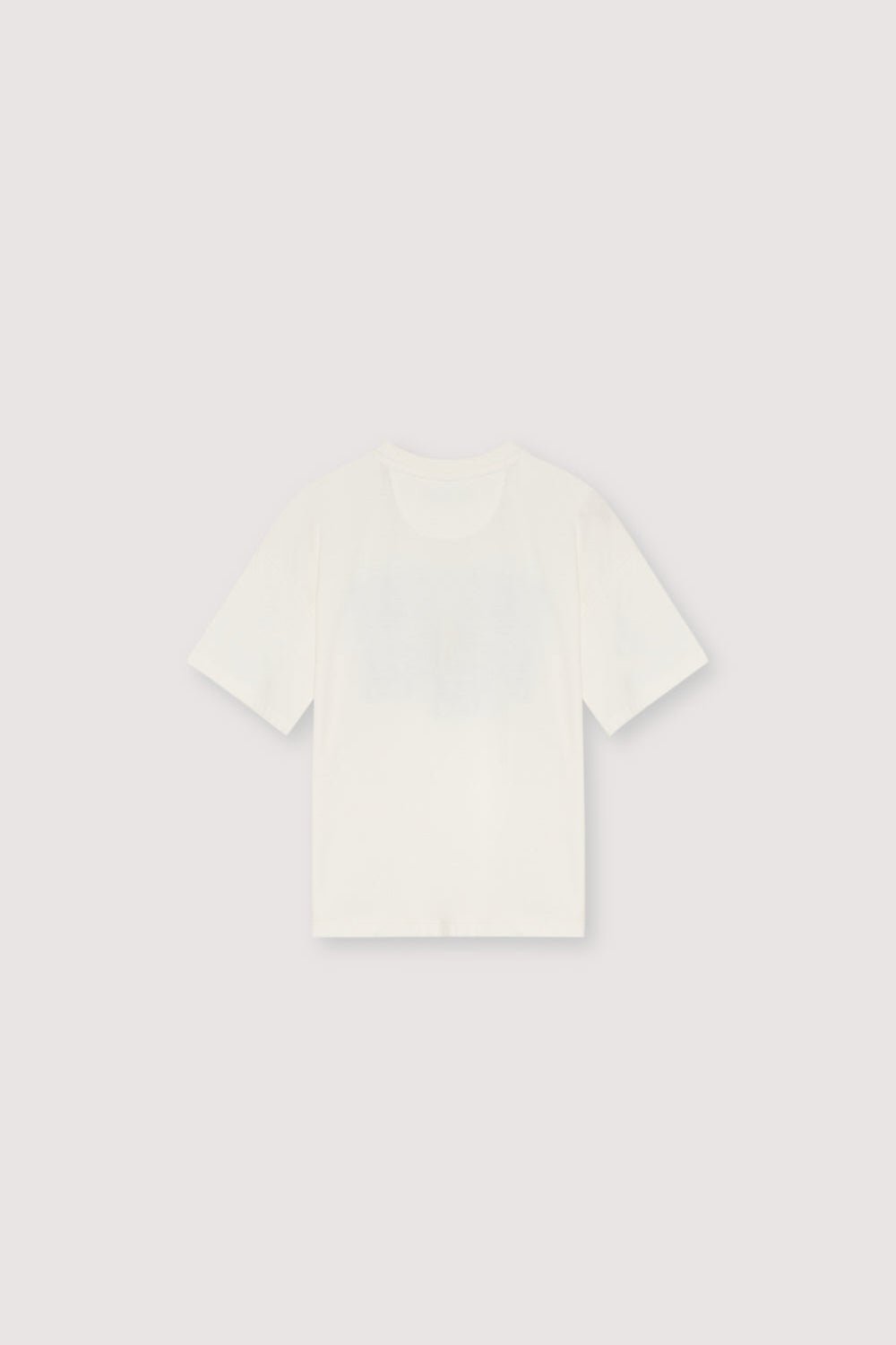 The Moonlight White T-shirt features a bold contrasting "The New Society" logo, designed for a clean and modern look