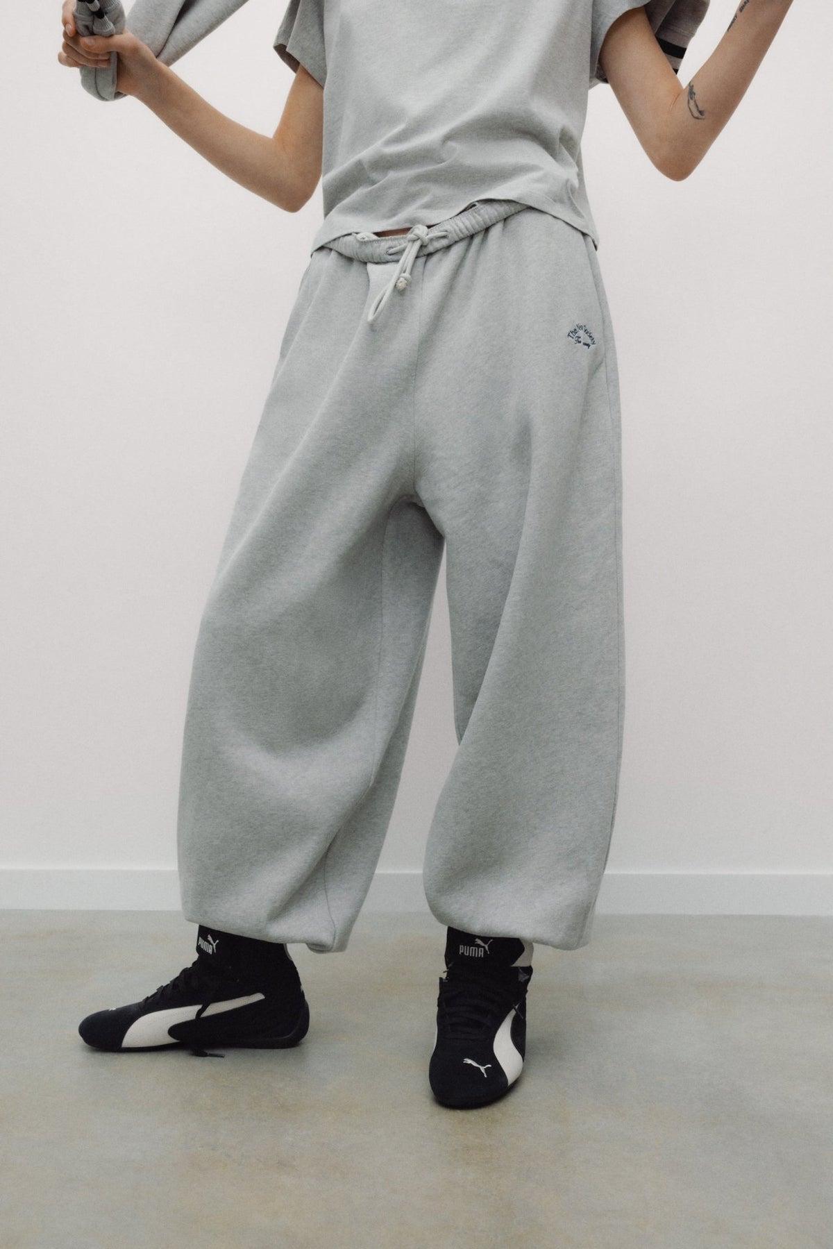 Mochi Woman Jogging Light Grey Melangejogging
