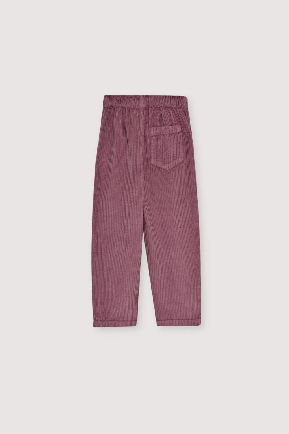 Classic corduroy pants in Grape Bliss, designed with a straight fit for everyday comfort and ease. The adjustable waistband with a tone-on-tone drawstring offers a flexible fit without compromising on style