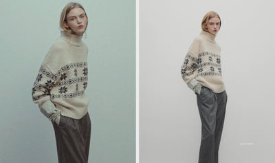 The Lilo Woman Jumper blends timeless Nordic-inspired jacquard detailing with a soft, cosy knit for effortless winter style.