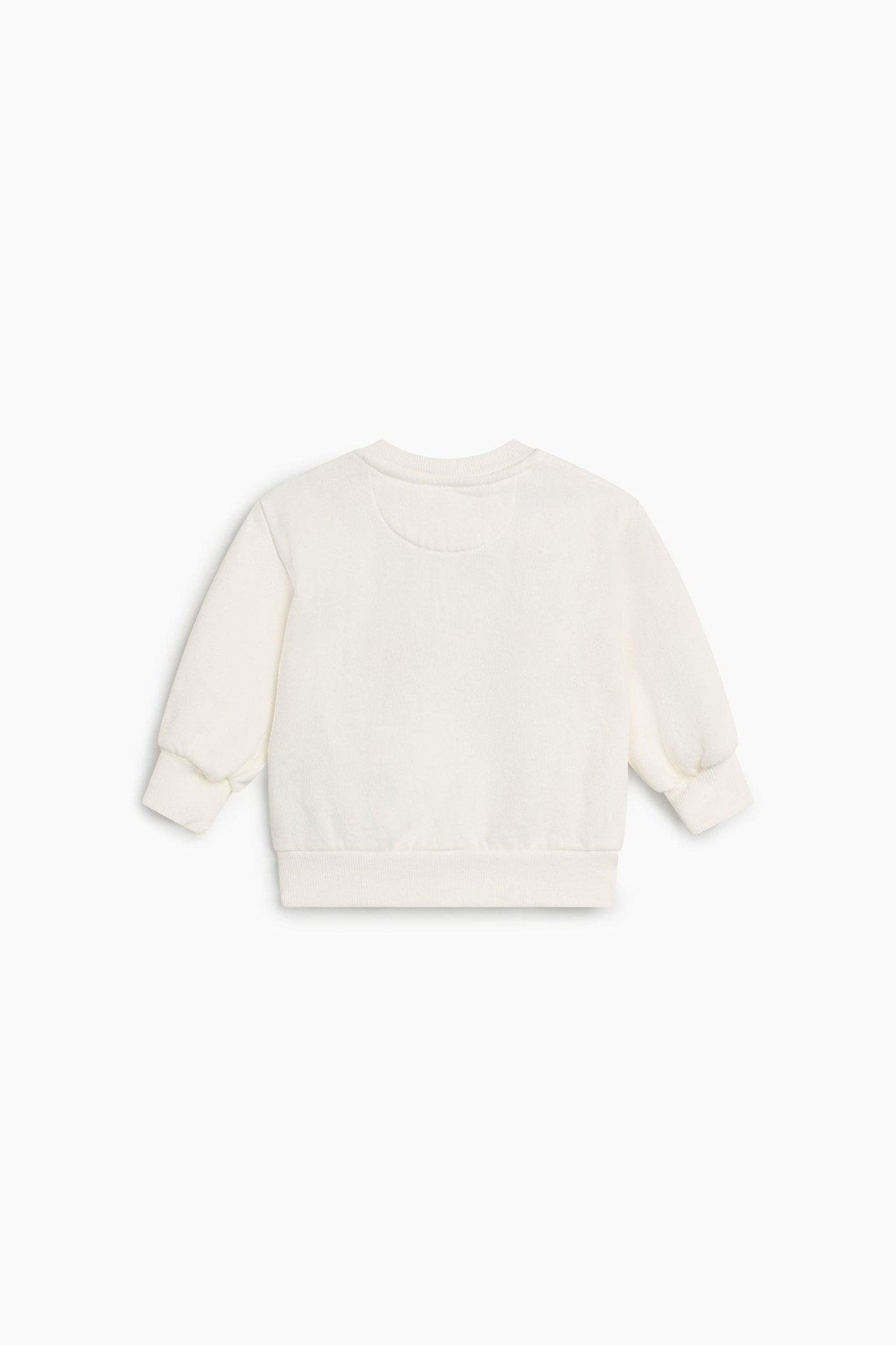 Smiley Baby Sweatshirt Whisper White