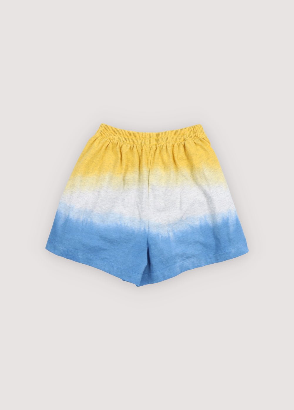 Melange cotton jersey shorts with a bicolor tie dye effect, designed for a soft and comfortable fit. 