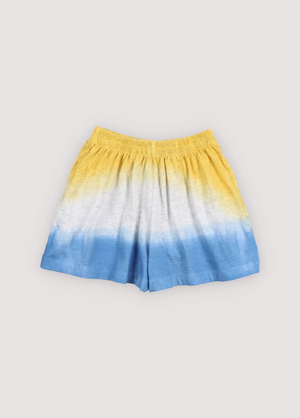 Melange cotton jersey shorts with a bicolor tie dye effect, designed for a soft and comfortable fit. 