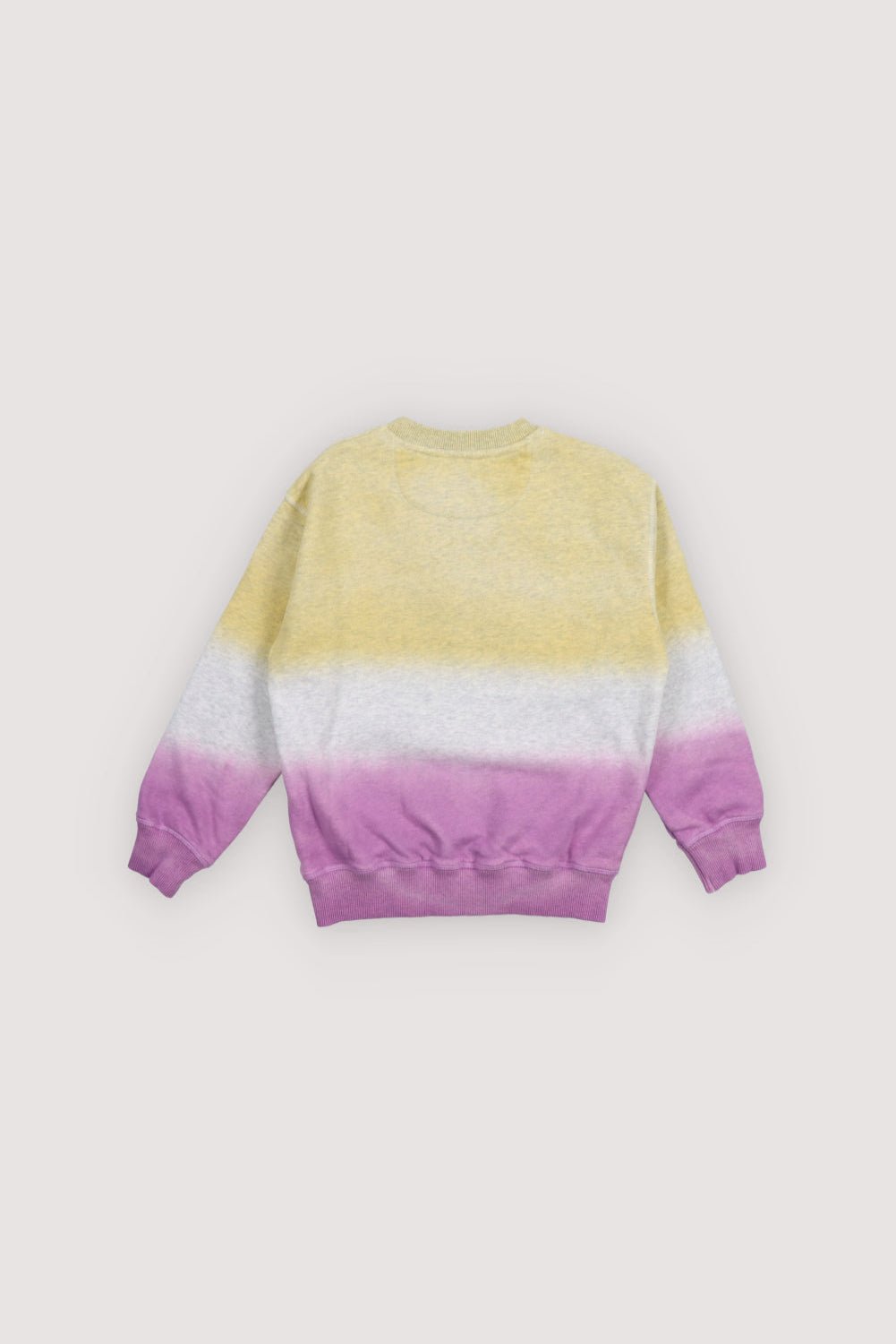 Sweatshirt aus Melange-Baumwolle mit zweifarbigem Batikeffekt und TNS-Aufdruck auf der Vorderseite.