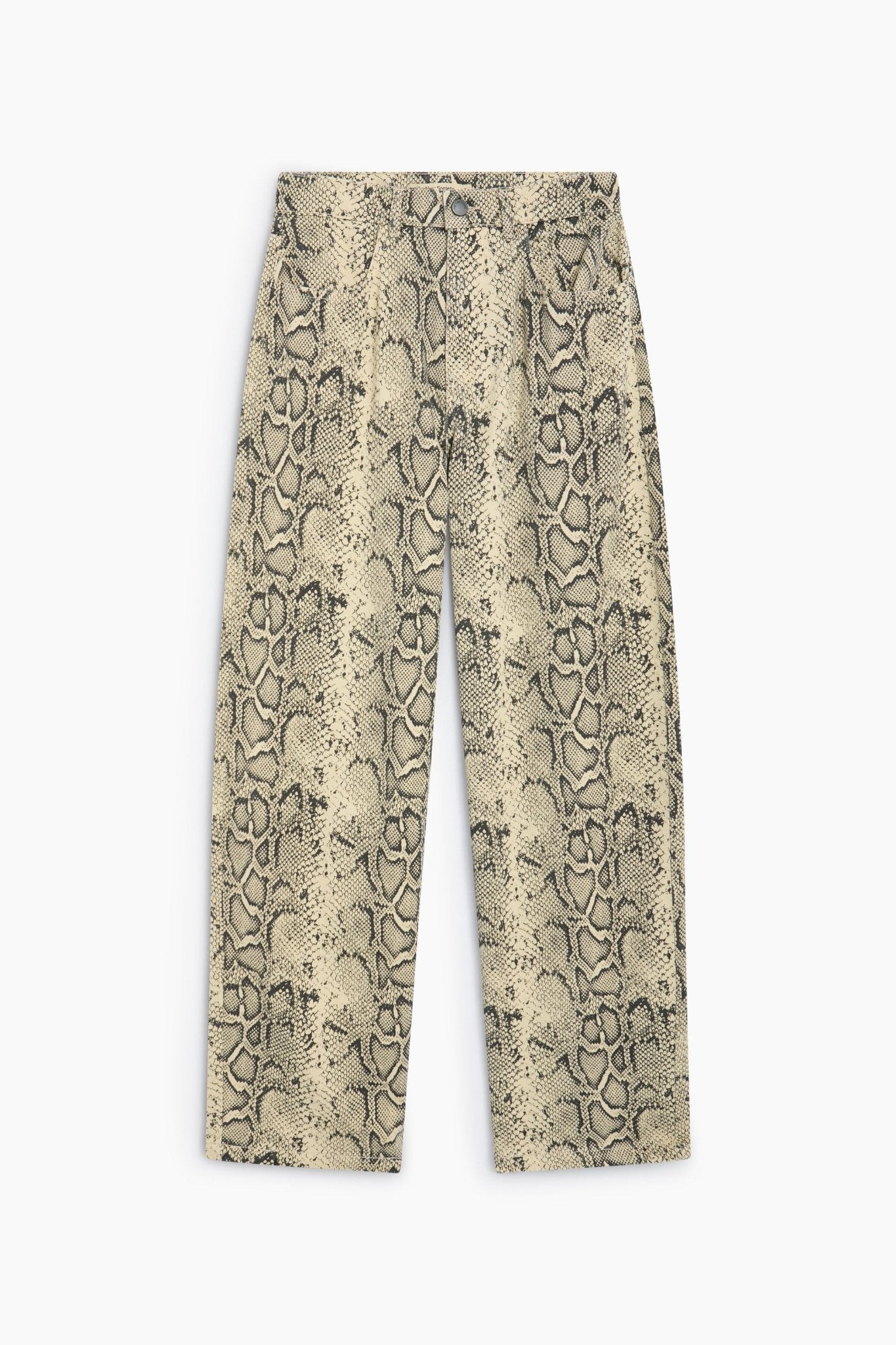 TNS Denim Woman Barrel Trouser Snake Print