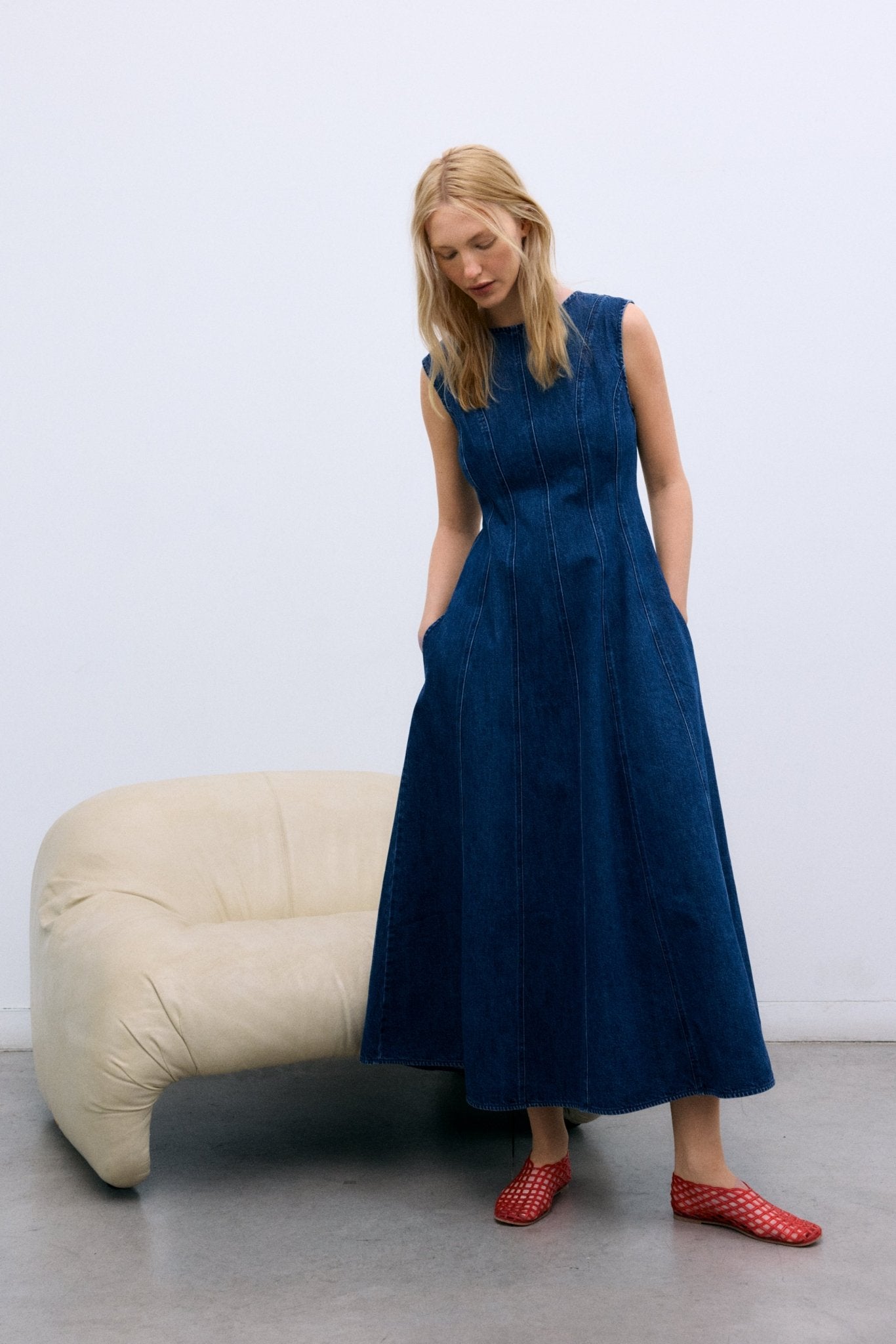 TNS Denim Woman Dress Indigo Denim