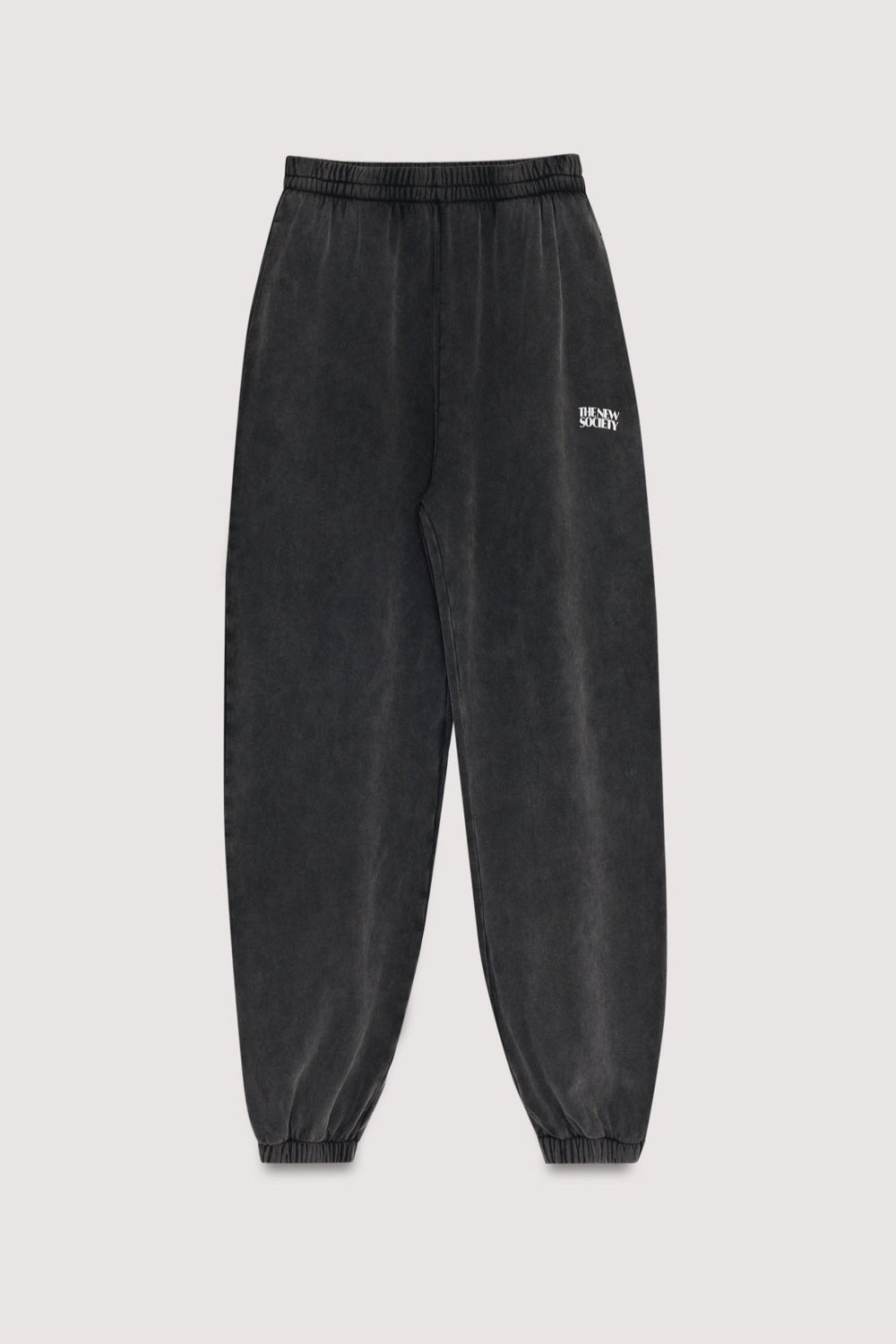 Pantalón jogger de felpa gris lavado con cinturilla y puños elásticos. Perfecta para un total look con la sudadera a juego.