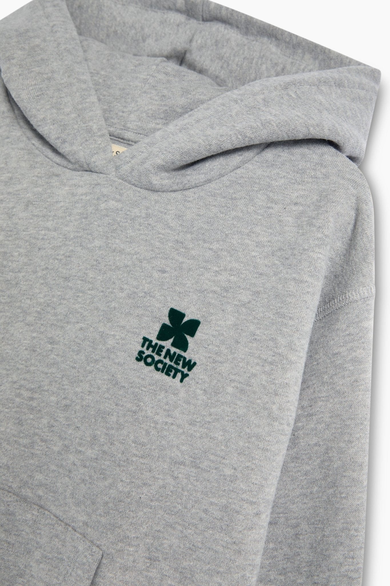 TNS Logo Hoodie Mid Grey Melange