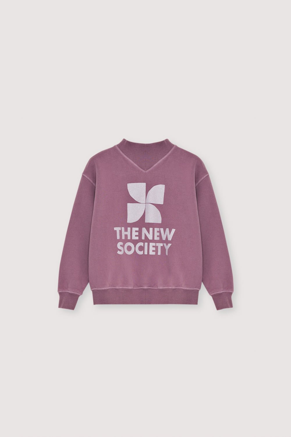 Acogedora y elegante, esta sudadera de forro polar de algodón presenta un cuello acanalado y un hermoso estampado de la marca con purpurina en la parte delantera, que añade un toque de brillo al uso diario.