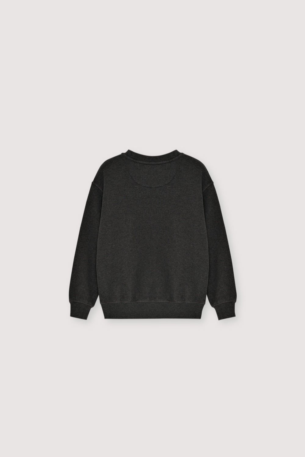 Stay timeless and comfortable in this classic Grey Melange sweatshirt, featuring a bold contrasting logo print on the front.