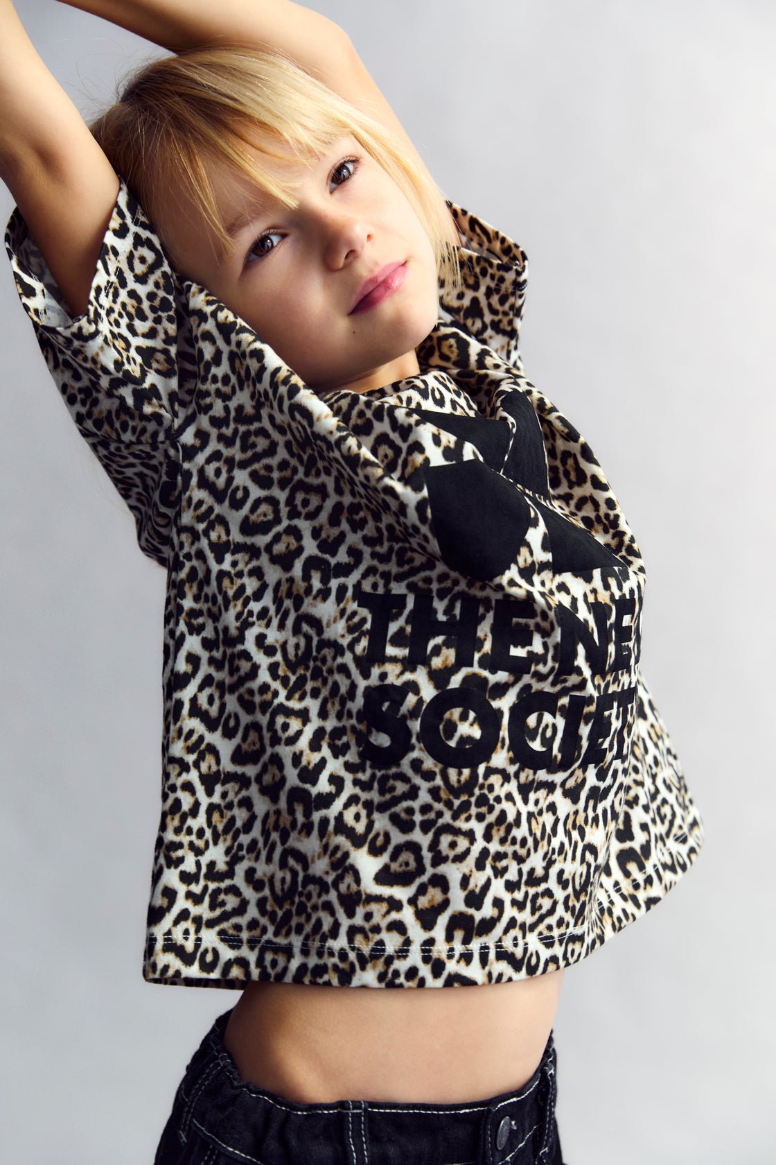 A fresh take on a wardrobe staple, this classic cotton T-shirt features the signature Nelia leopard print and a bold contrasting graphic on the front