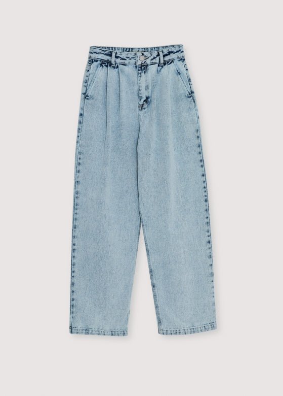 TNS Pleat Denim Teen Pant Bleach Denim_Samplingpant