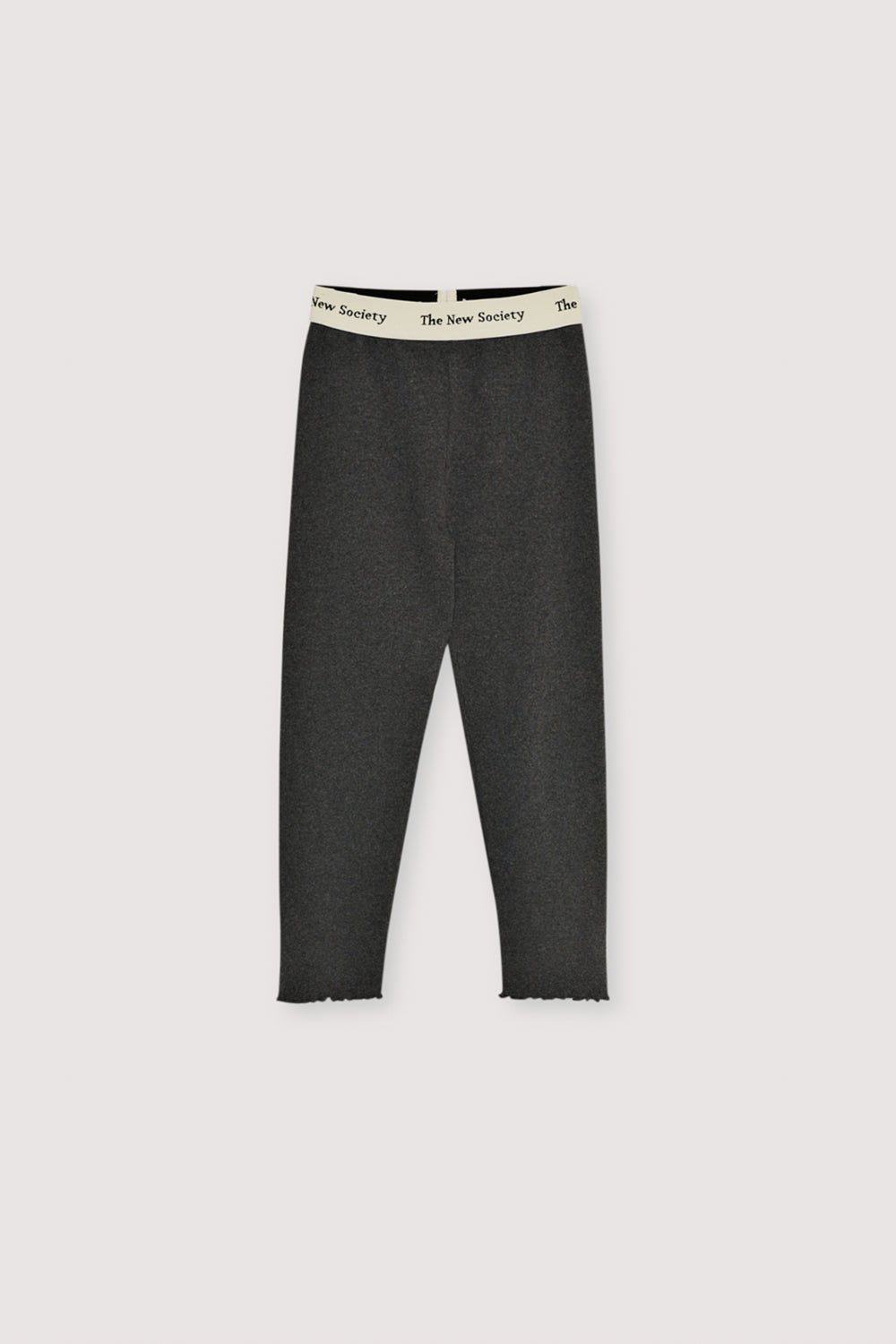 These classic ribbed leggings in Galactic Grey Melange feature a comfortable elastic waistband with a subtle logo detail