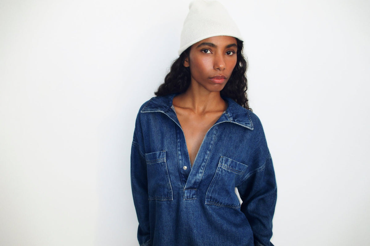 TNS Tencel Damenhemd Blue Denim